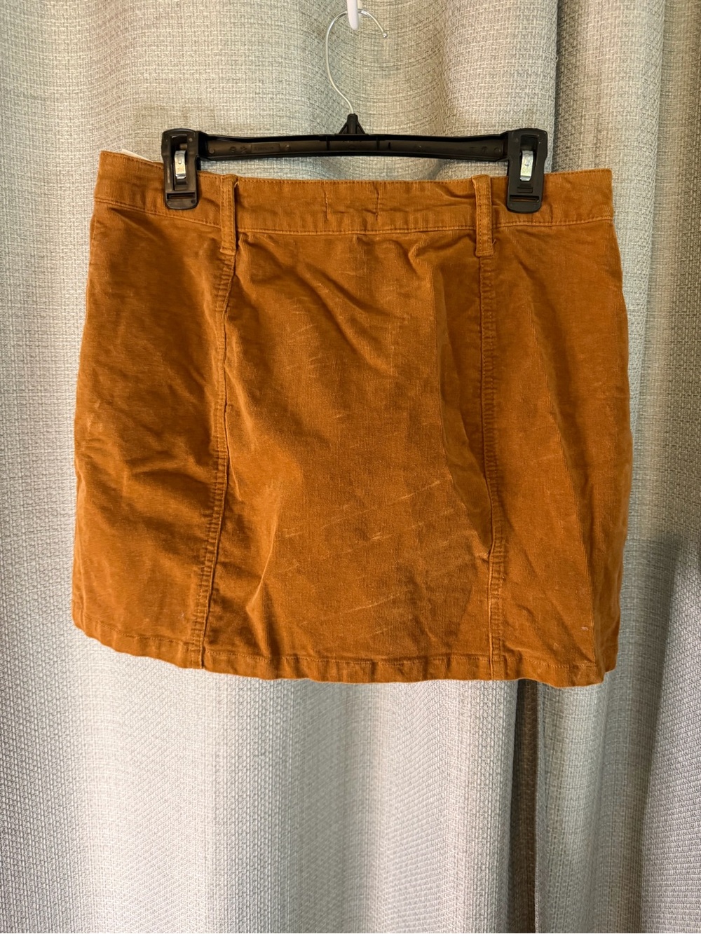 SO Rust Button-Front Cord Mini Skirt - Picture 4 of 4